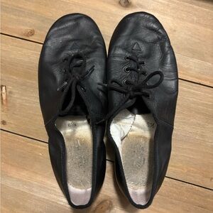Classic Black Women's Leather Jazz Shoes